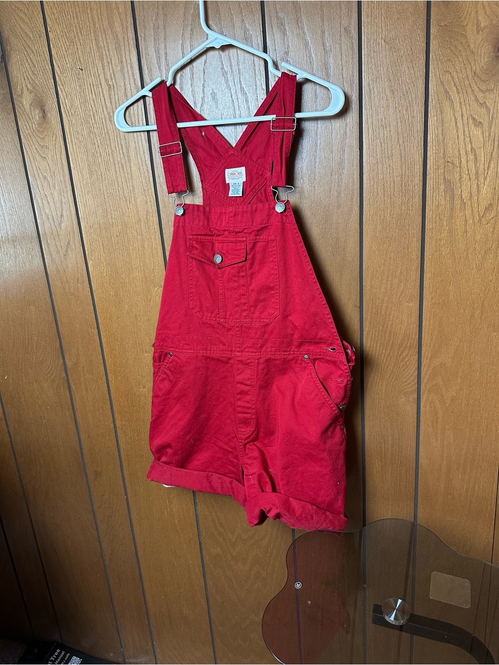 Cherokee Red Denim Short Overalls